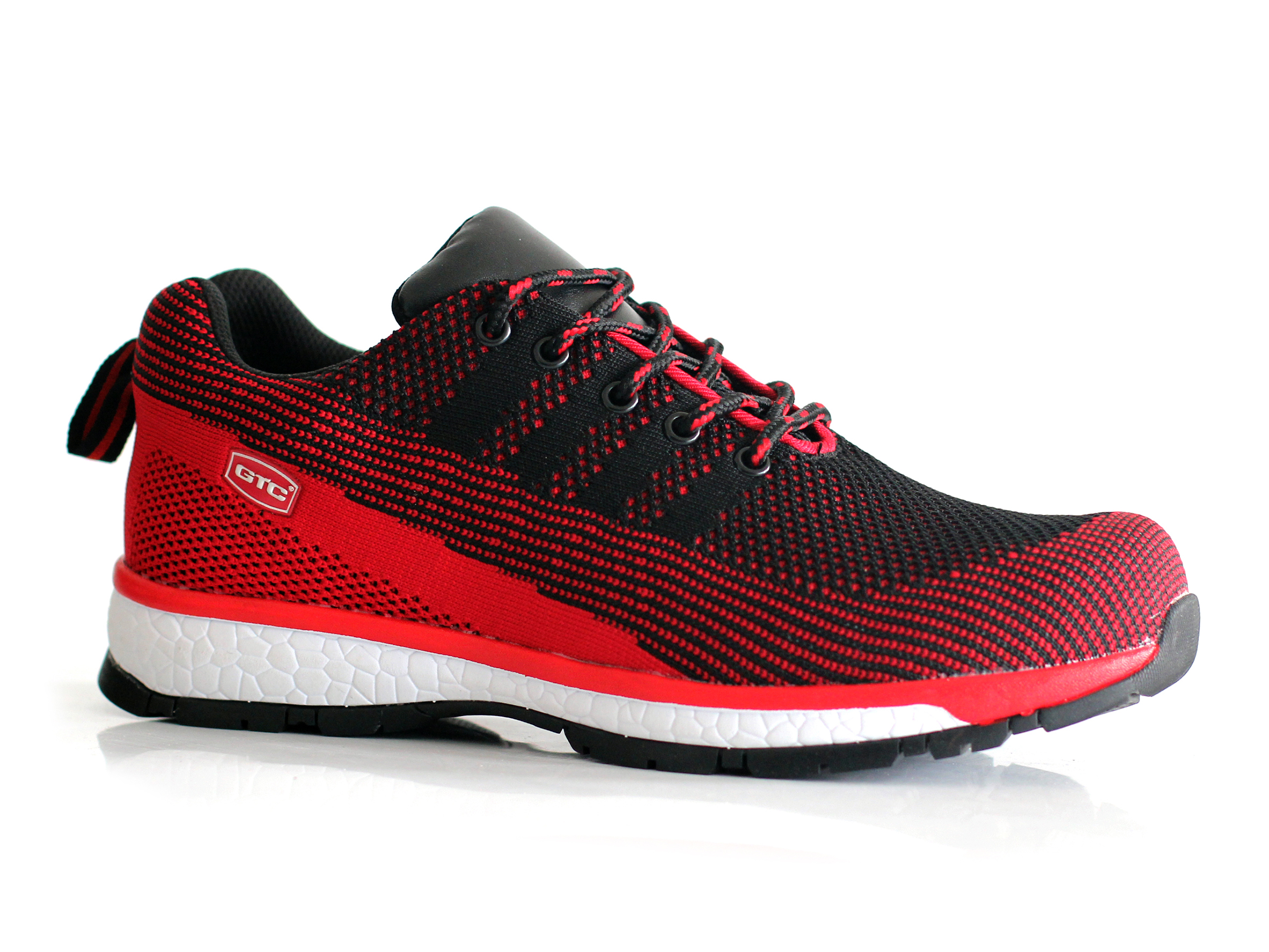 【S1P O1 C16W06 Red】FLY KNITTED LIGHT FLEXIBLE METAL FREE SPORT RUNNING ...